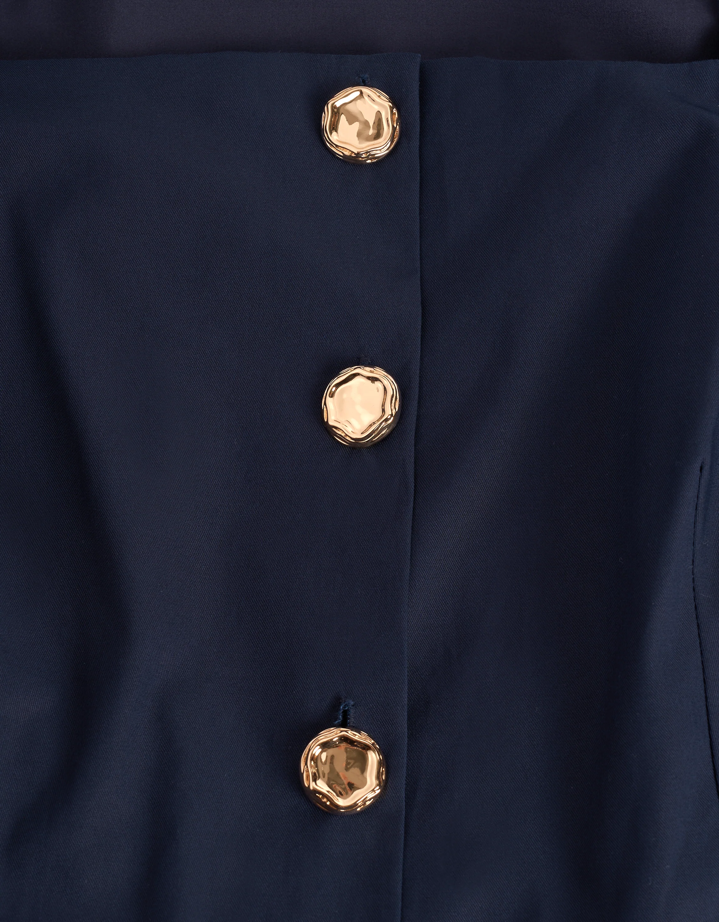 Square Neck Button Front Midi Dress - Image 6