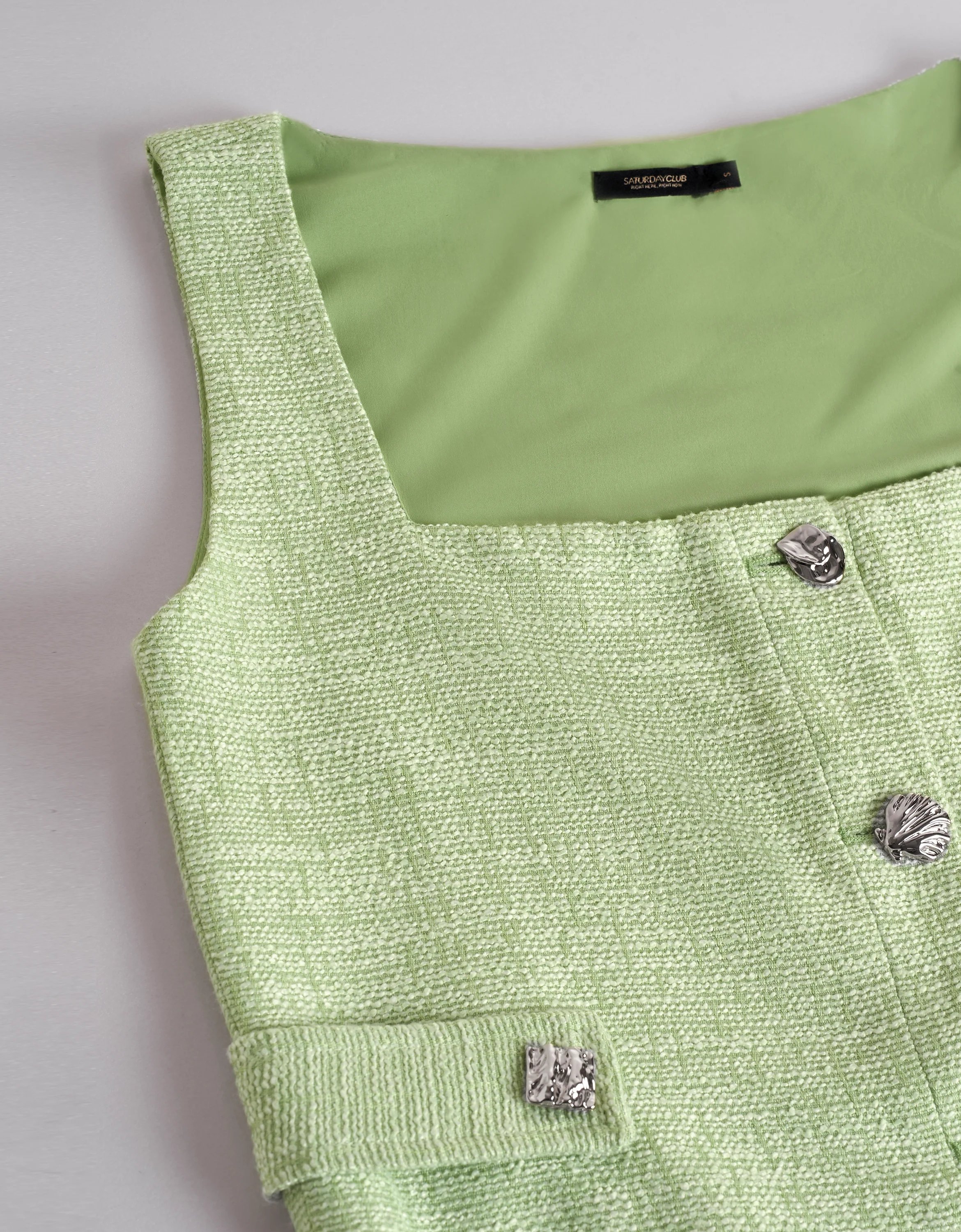 Square Neck Textured Crop Top - Image 13