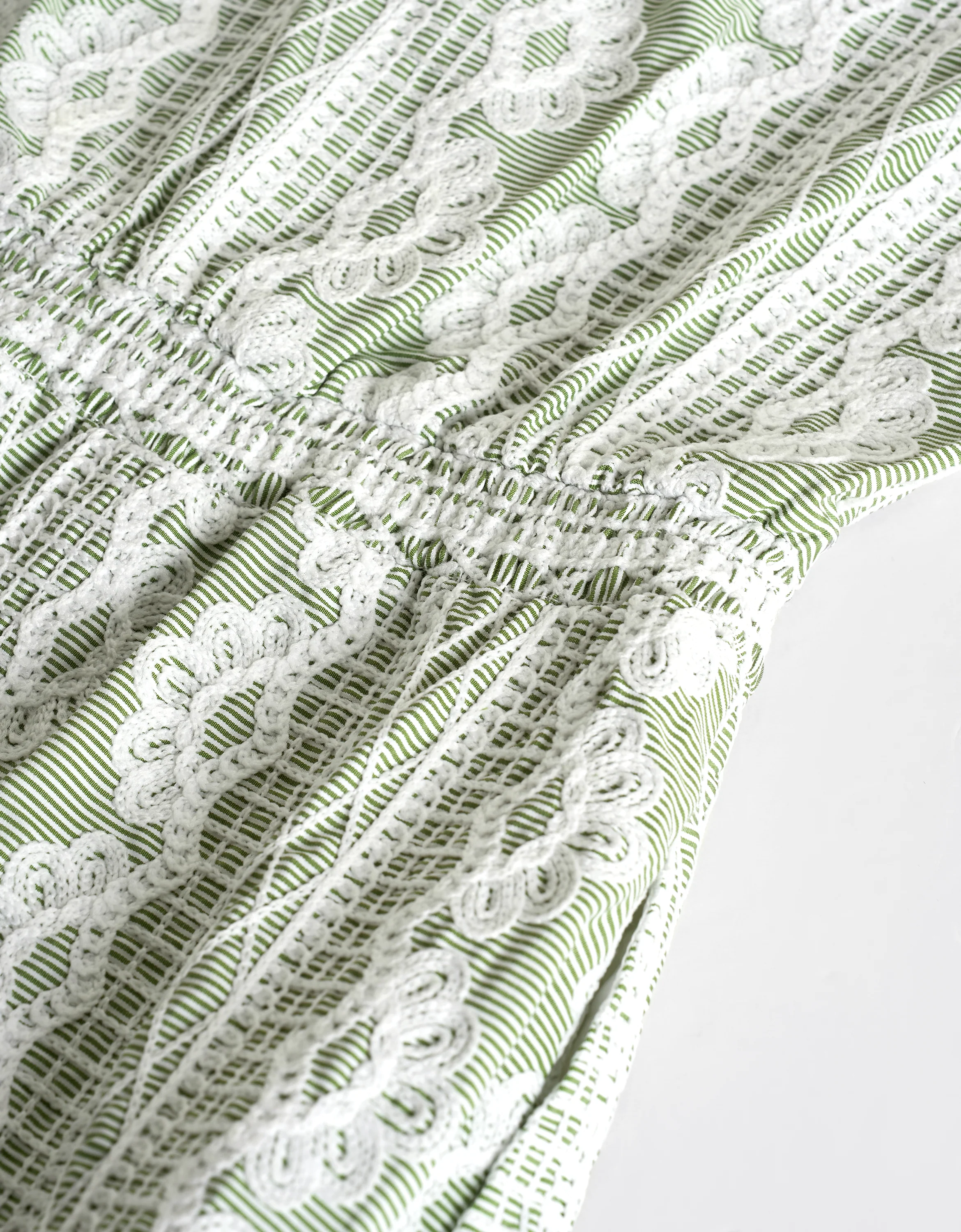 Stand Collar Two-tone Embroidered Dress - Image 8