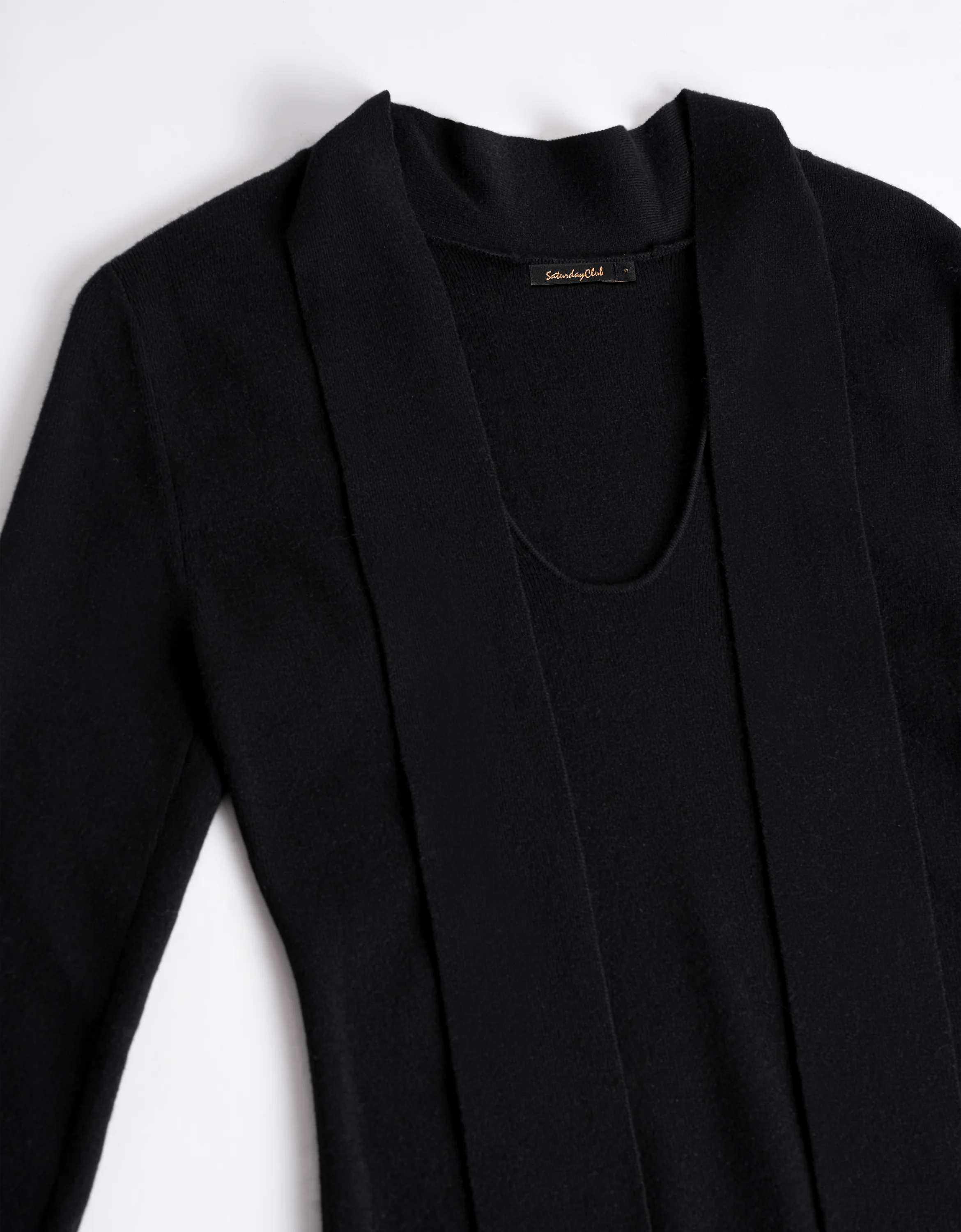 U-neck Long Sleeve Knit Top - Image 13