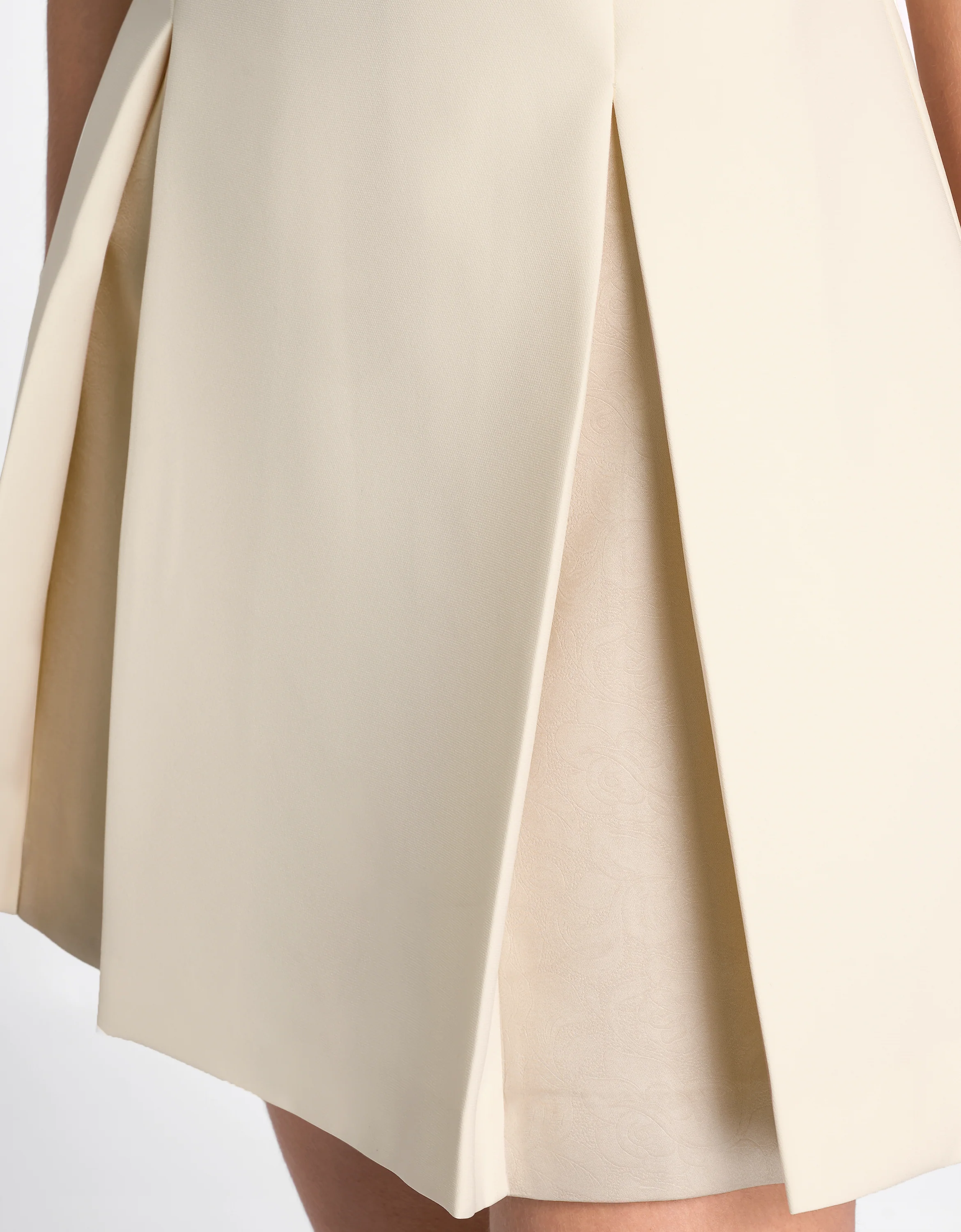 Waist Tab Pleated A-line Dress - Image 8