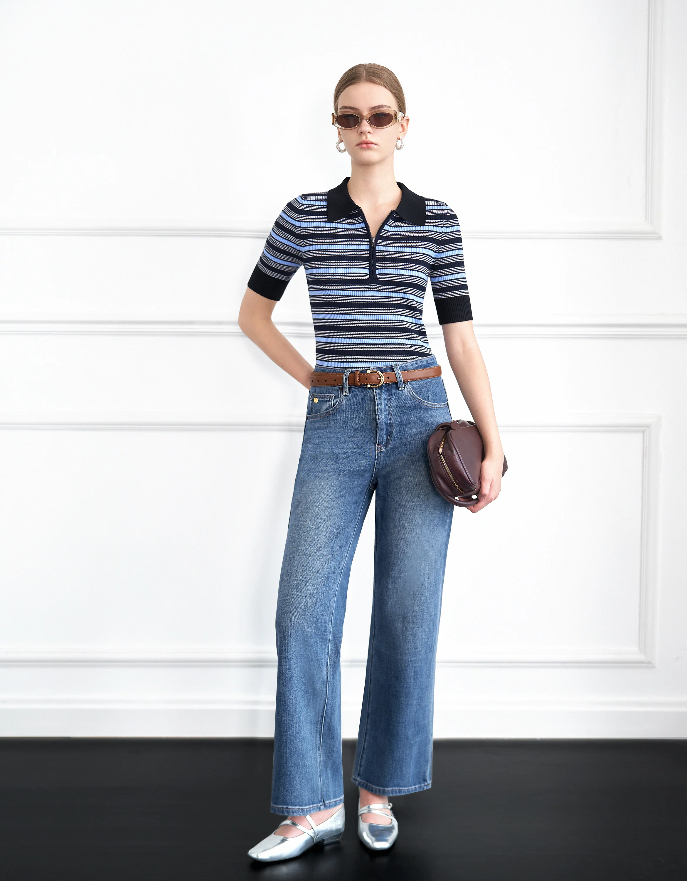 Wide Leg Denim Jeans - Image 3