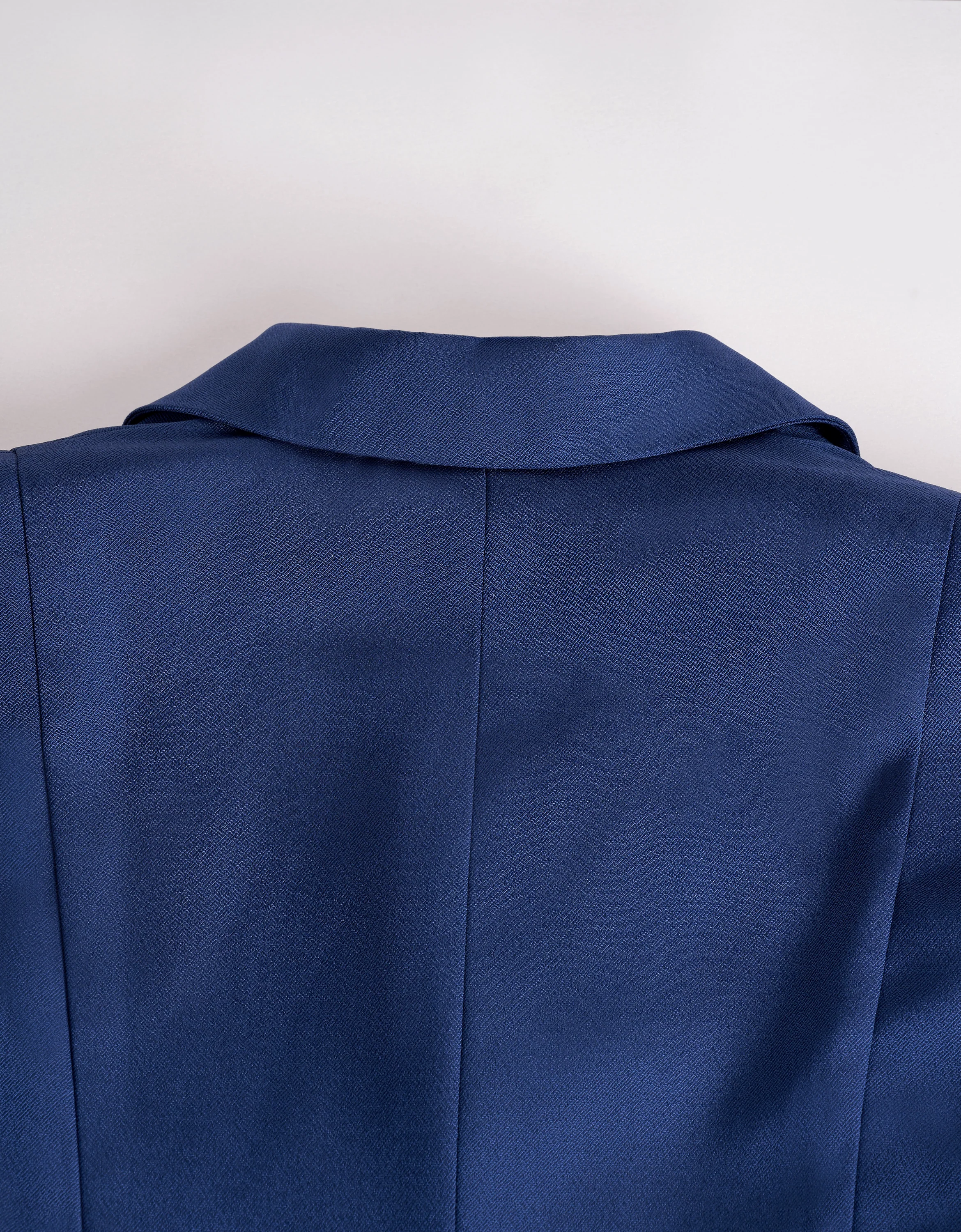 Wide Shoulder Sleeveless Suit Dress - Image 5